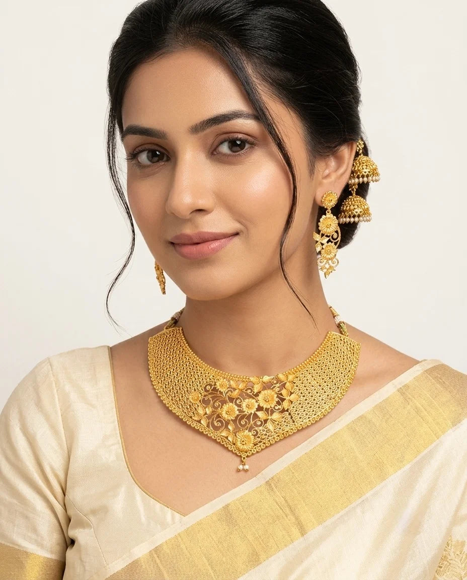 Allankar Floral Choker Necklace