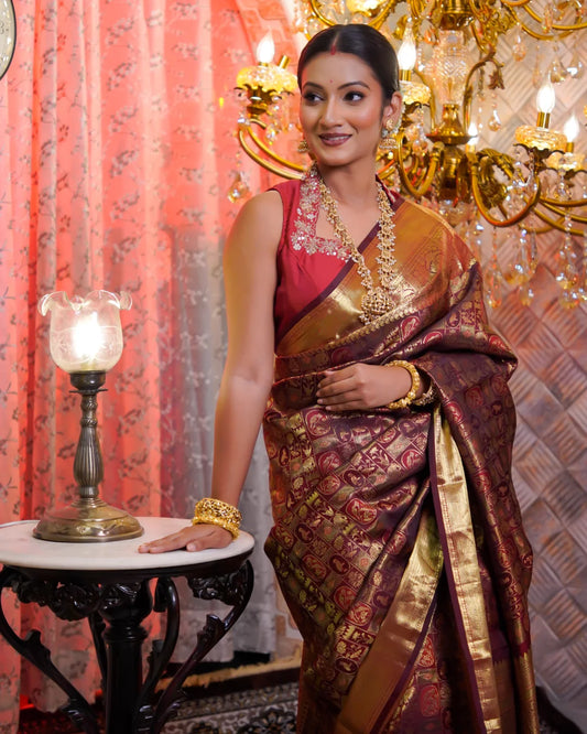 Pure Brocade Kanchipuram Silk Saree