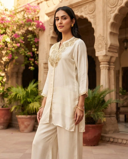 Ivory Gold Designer Co-ord Set